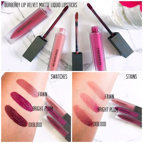 liquid lip velvet burberry swatches|burberry kisses matte lipstick.